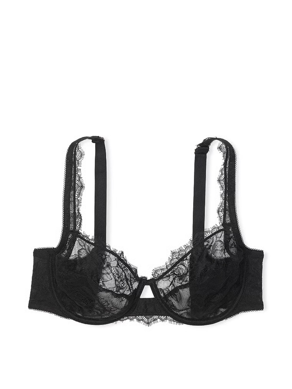 Victoria's Secret NWT very sexy unlined demi bra 34D black lace
